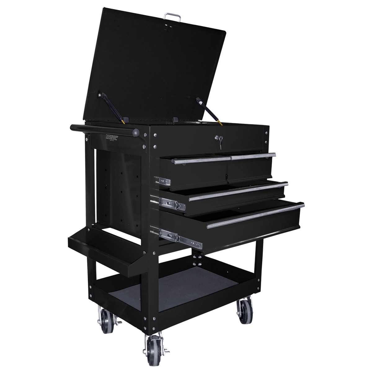 K Tool International Heavy Duty 4-Drawer Service Cart, Black P/N 75145 - B2B Diesel & Gas Service