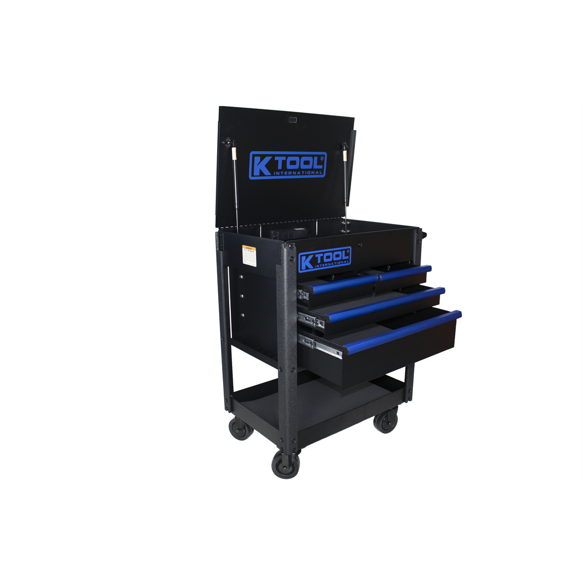 K Tool International Service Cart 35 Inch Premium 4 Drawer 500 Pound (Matte Black/Blue) P/N 75152 - B2B Diesel & Gas Service