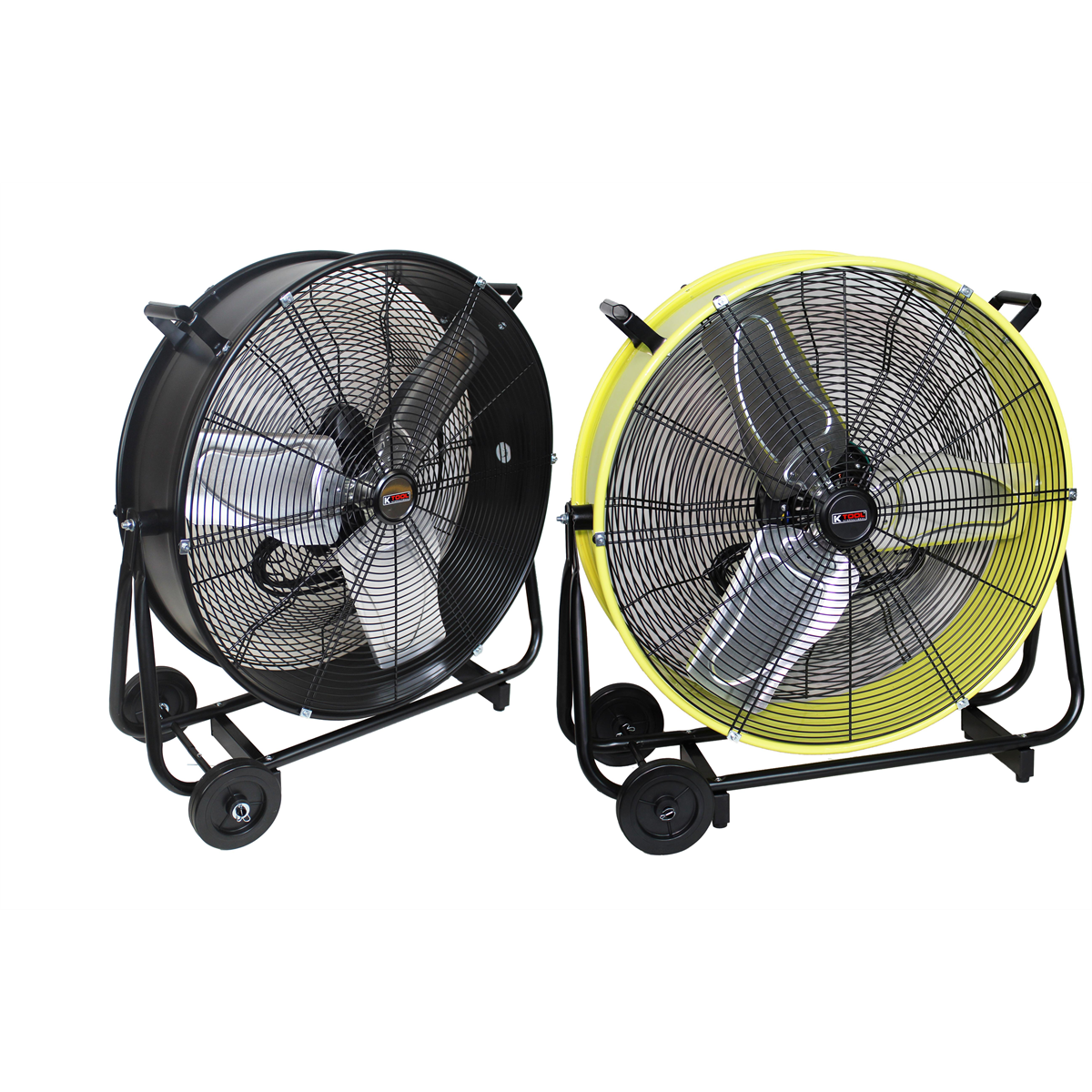 K Tool International 2 PACK Drum Fan 24 Inch Direct Drive Industrial Tilting P/N 77741-2PK - B2B Diesel & Gas Service