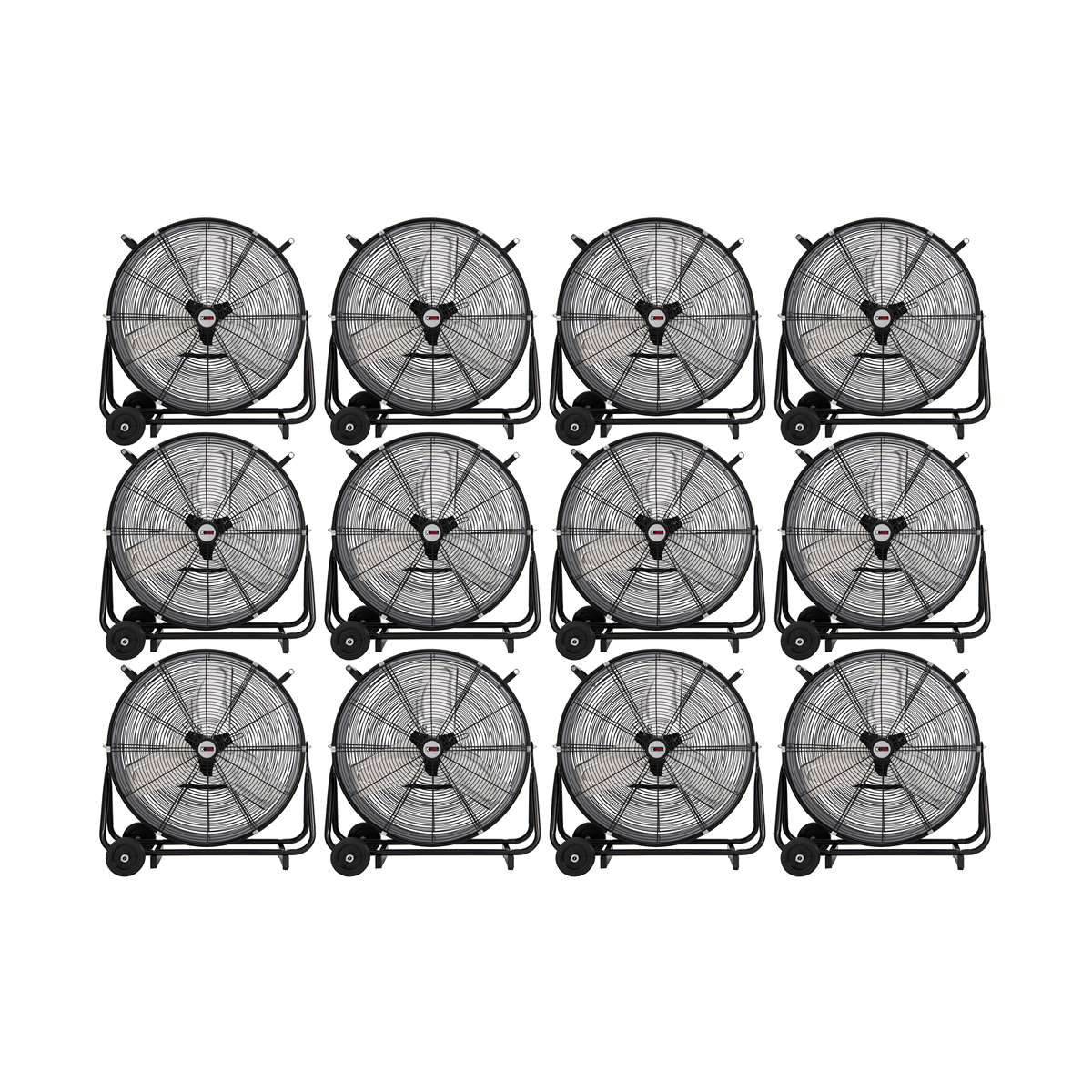 K Tool International 24" Direct Drive Industrial Tilting Drum Fan (Pallet of 12) P/N 77741-PL12 - B2B Diesel & Gas Service