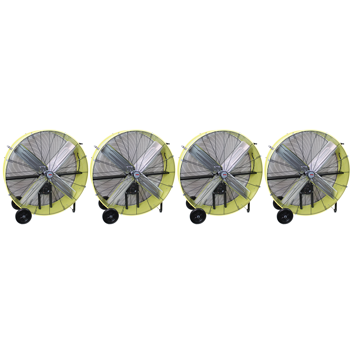 K Tool International 42" Belt Drive Industrial Drum Fan, Safety Yellow (Pallet of 4) P/N 77743-PL4 - B2B Diesel & Gas Service