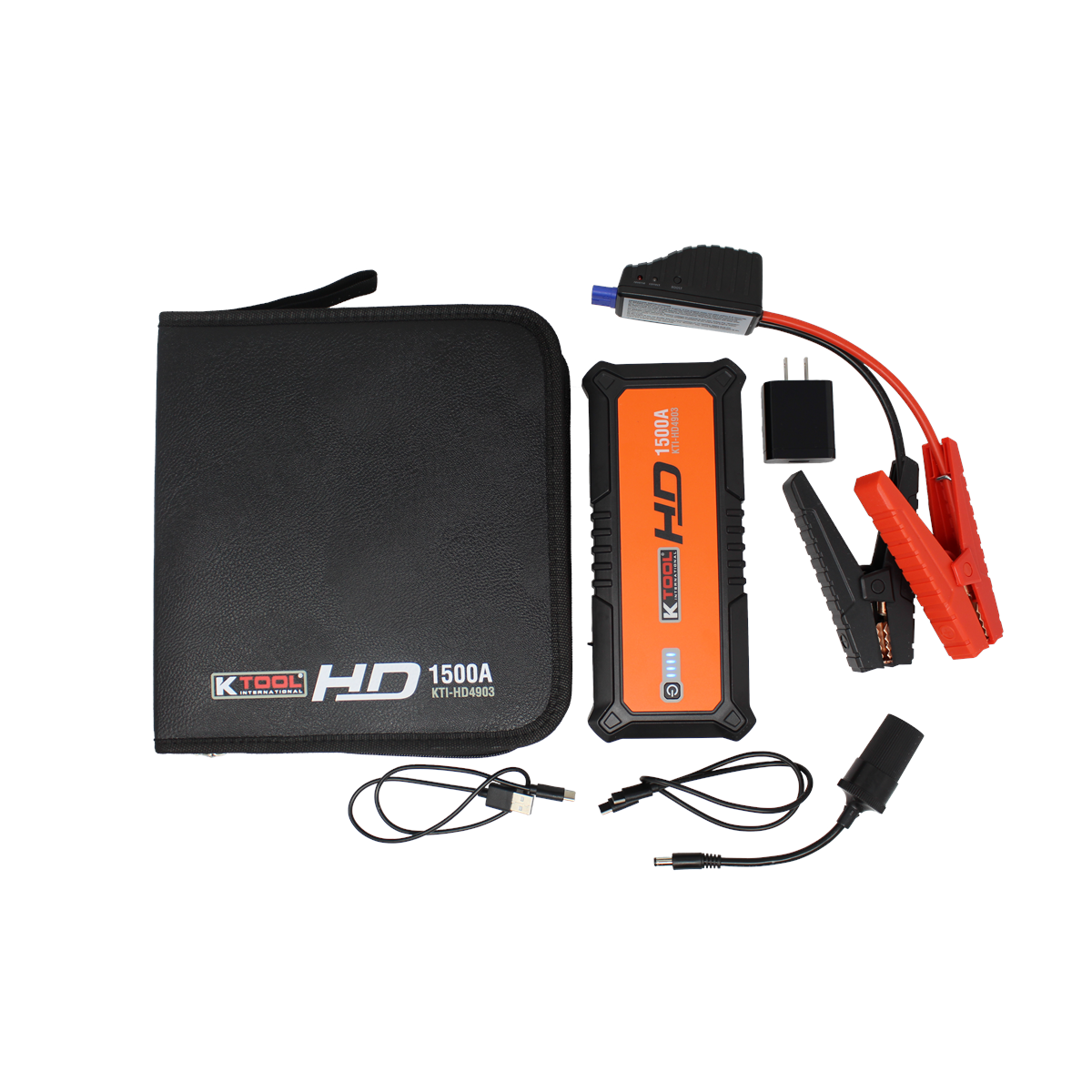 K Tool International Compact Jump Starter for Gasoline and Diesel Engines 1500 amp, 12-volt, 24,000mAh P/N CED8020-ISN - B2B Diesel & Gas Service