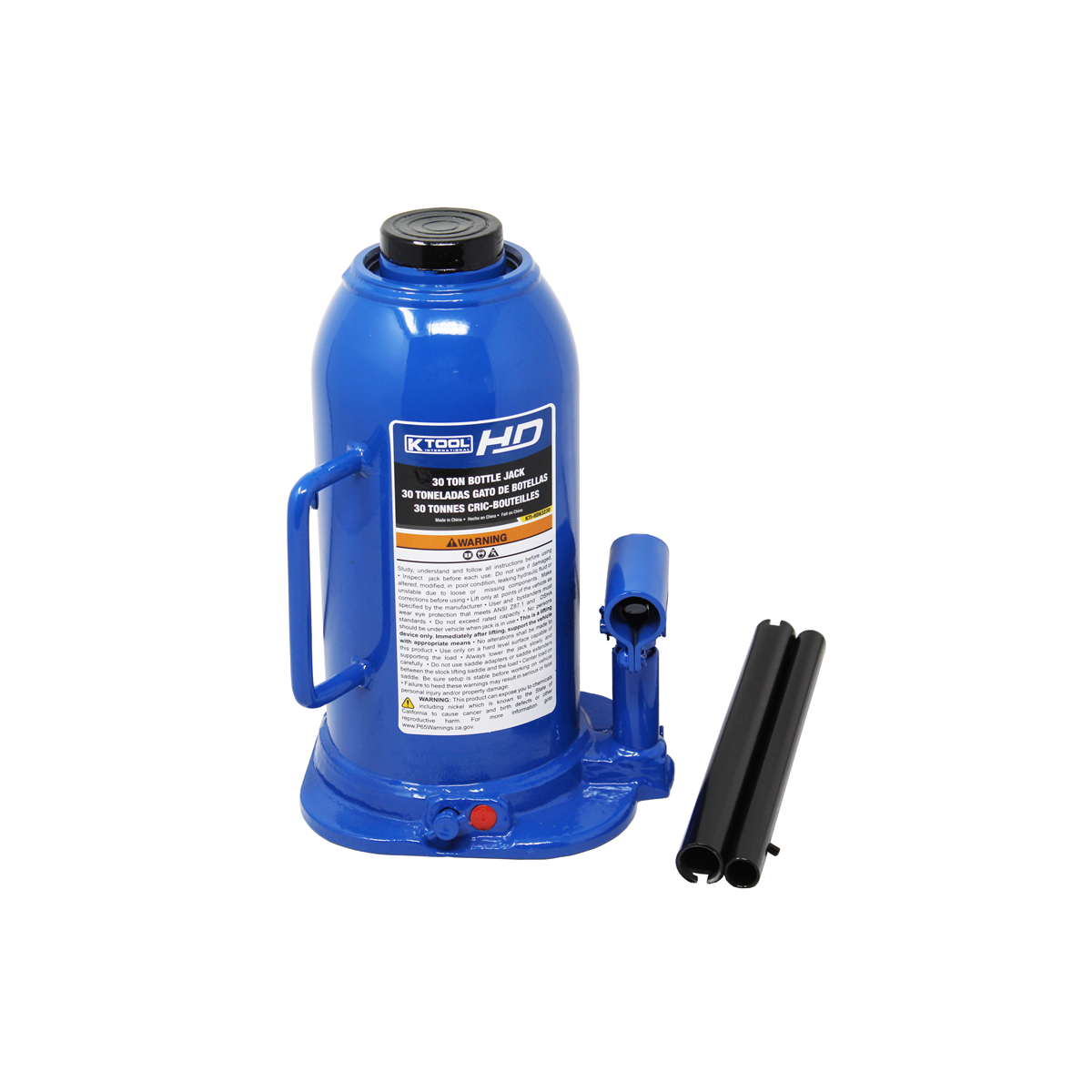 K Tool International Bottle Jack 30 Ton Manual HD P/N HD63230 - B2B Diesel & Gas Service