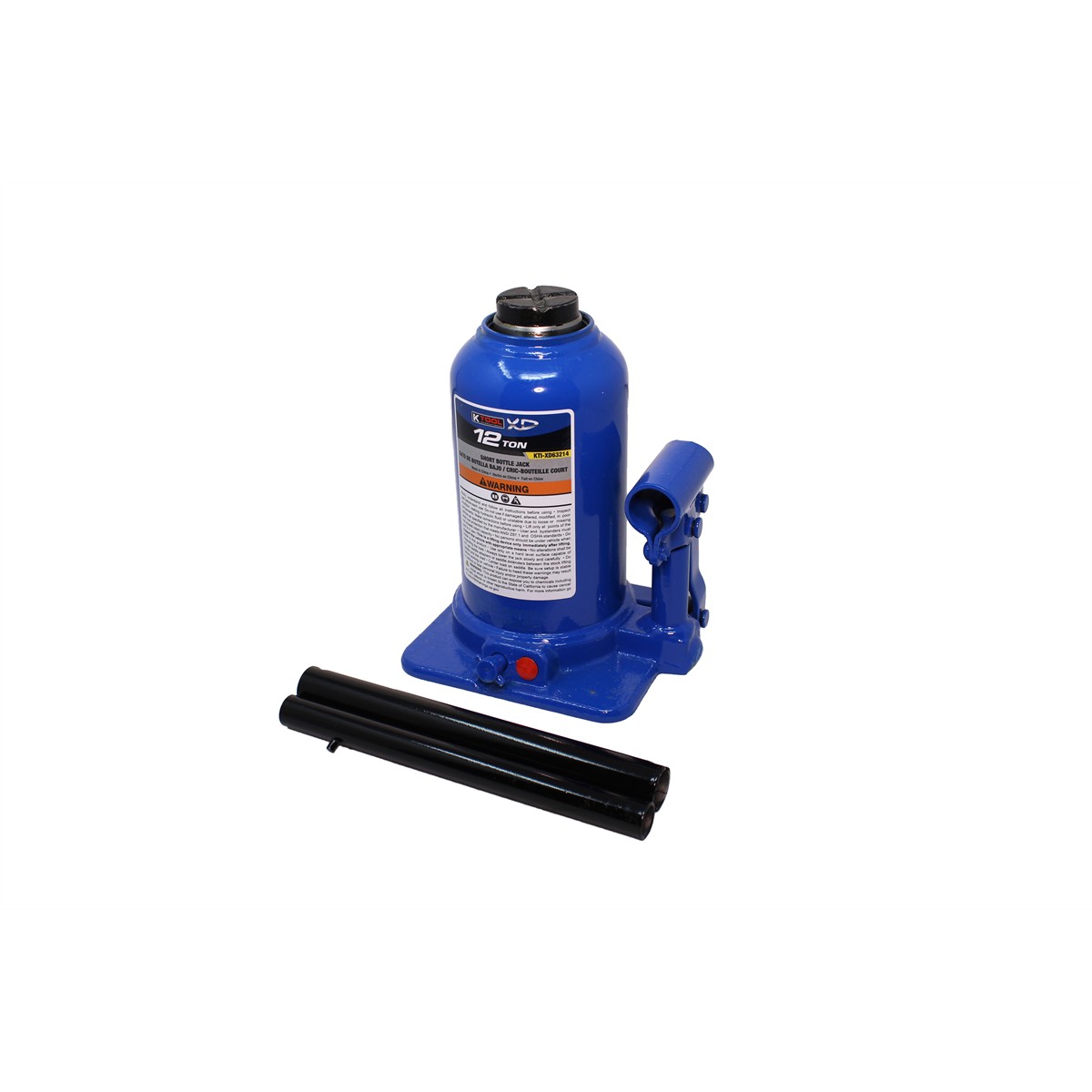 K Tool International Bottle Jack 12 Ton Short (Welded) P/N XD63214 - B2B Diesel & Gas Service