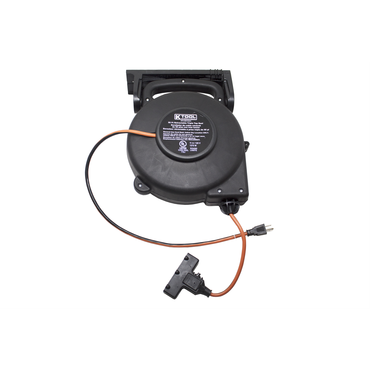 K Tool International 50 ft Retractable Triple Tap Reel P/N MQ43728SP - B2B Diesel & Gas Service
