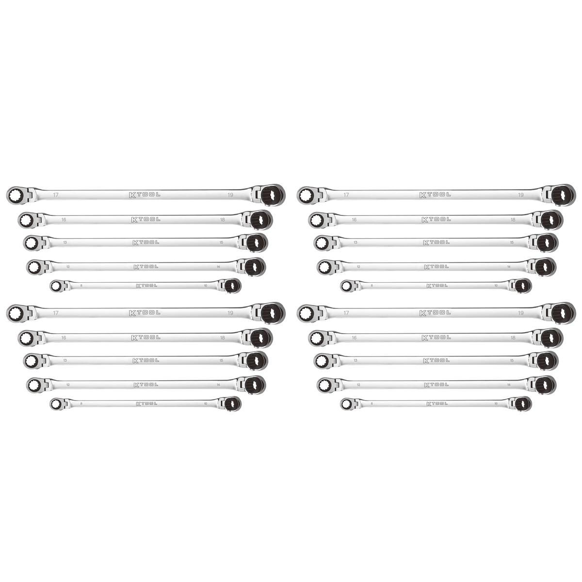 K Tool International 4 Sets of 5 Pc. Metric Double Box Univ Spline 90 Tooth P/N DBM10 4 SETS - B2B Diesel & Gas Service