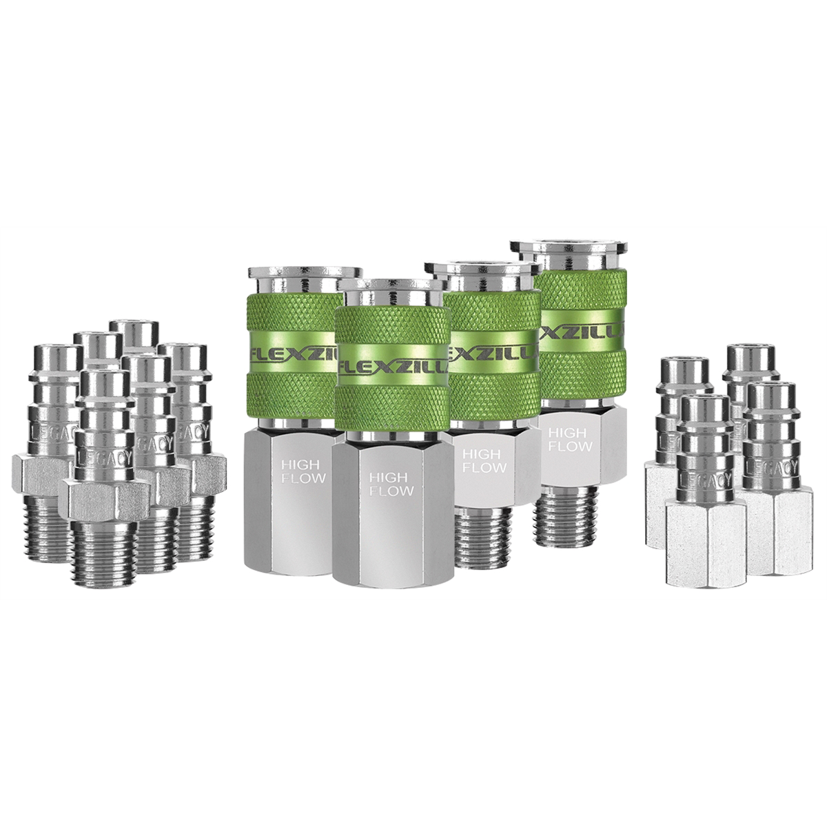 Legacy Manufacturing Flexzilla High Flow Coupler & Plug Kit, 14 pc