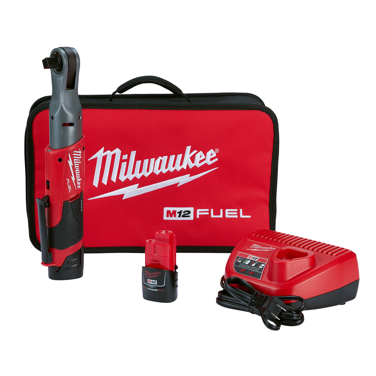 Milwaukee Tool M12 FUEL 1/2" Ratchet 2 Battery Kit