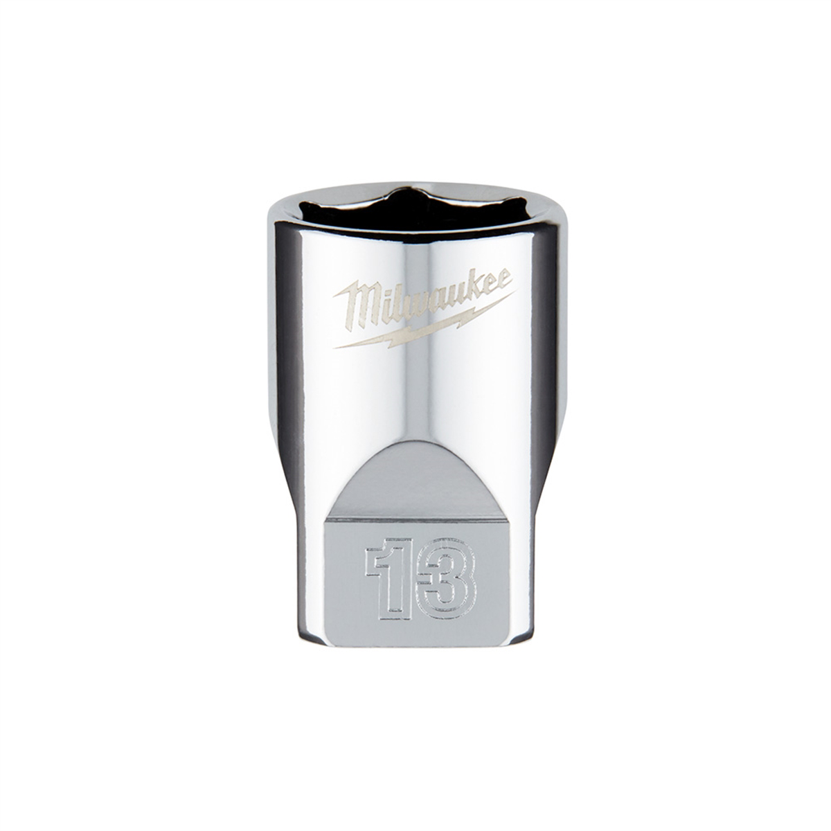 Milwaukee Tool Milwaukee Tool 1/4" Drive 13mm Metric Socket with FOUR FLAT Sides, 6-Point, Vanadium Steel, Chrome