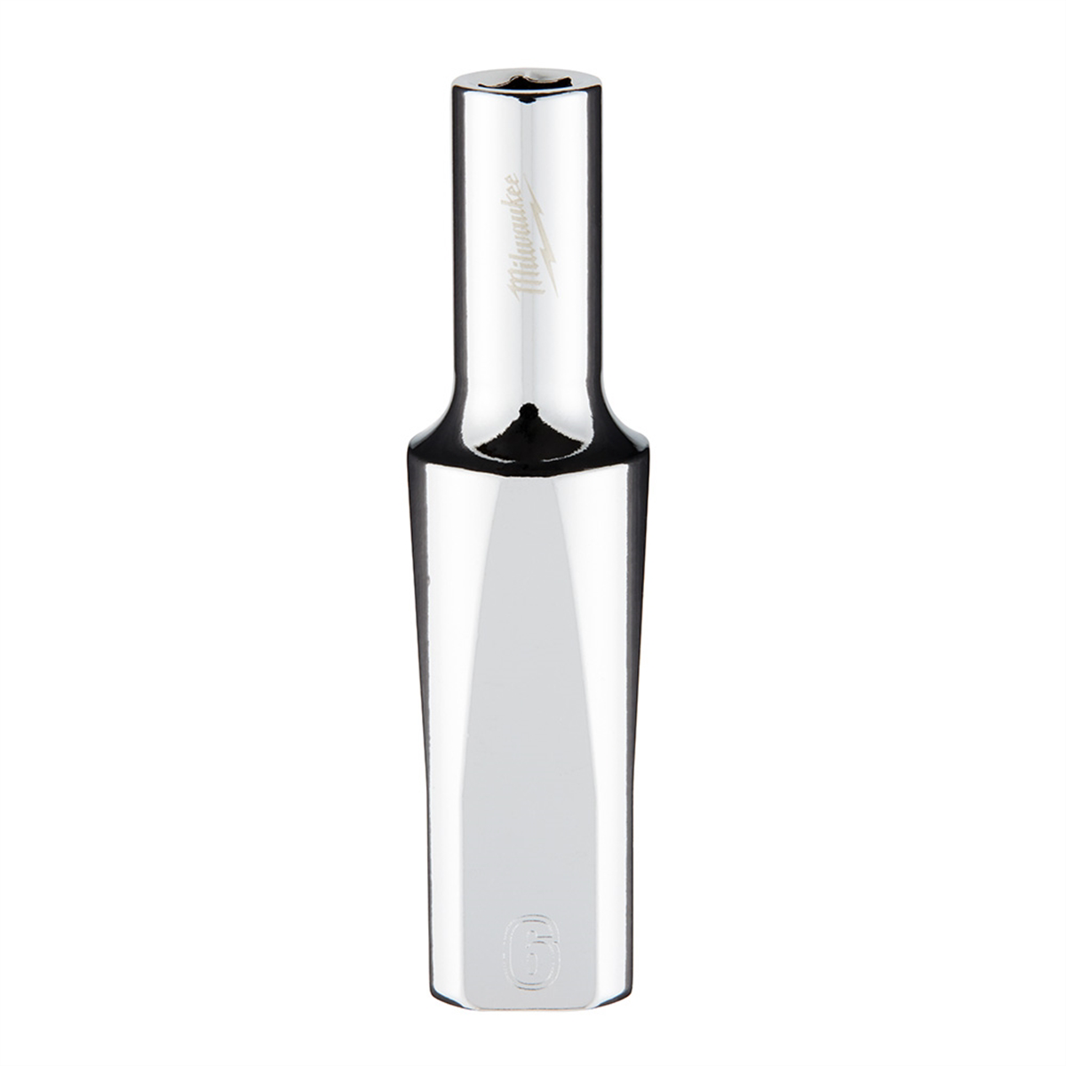 Milwaukee Tool 3/8" Drive 6mm  Metric 6-Point Deep Socket with FOUR FLAT Sides, Vanadium Steel, Chrome