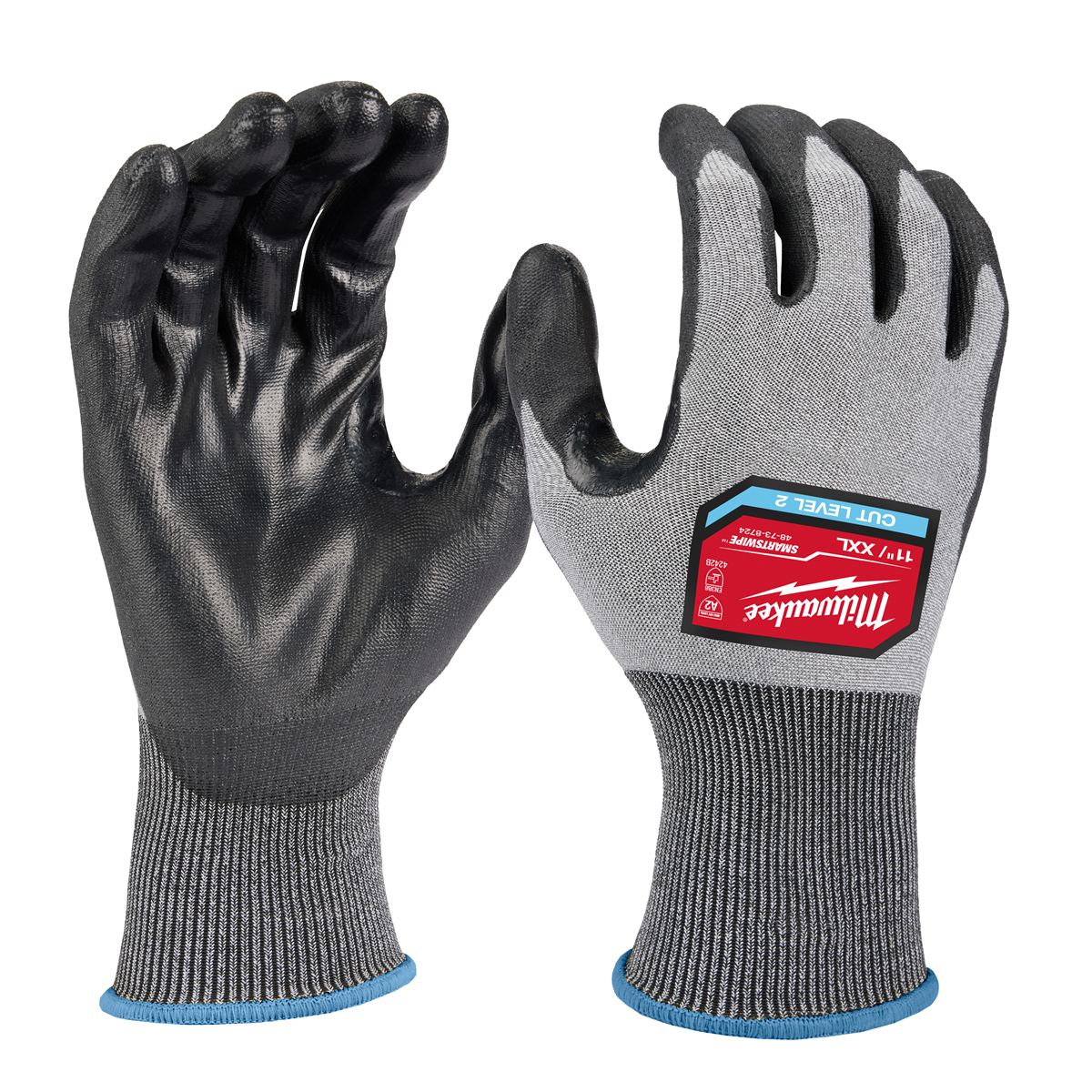 Milwaukee Tool Cut Level 2 High Dexterity Polyurethane Dipped Gloves - XXL
