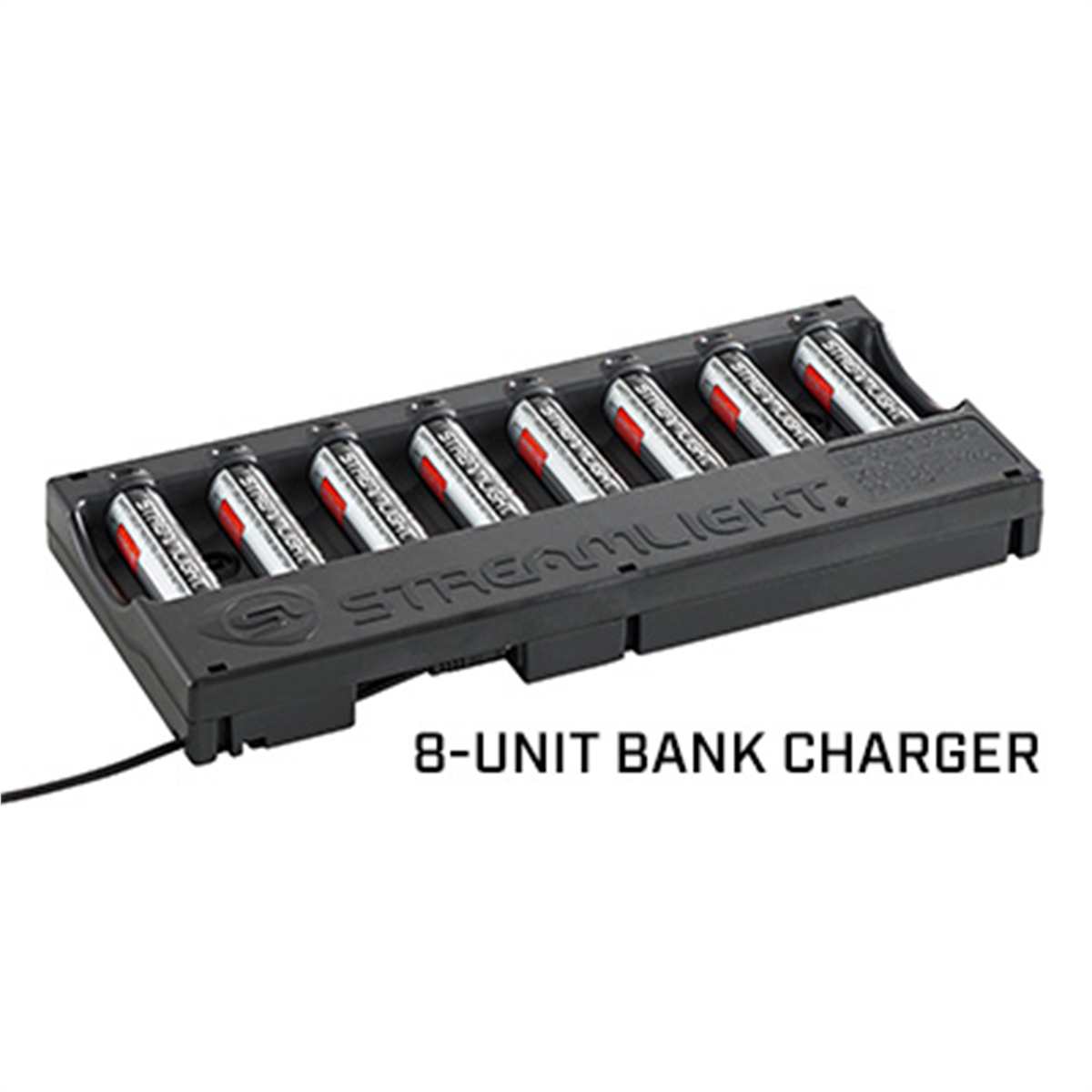 Streamlight Li-Ion Battery Pack 8-unit Bank Charger, (8) SL-B26 Battery Packs Included - Black - B2B Diesel & Gas Service