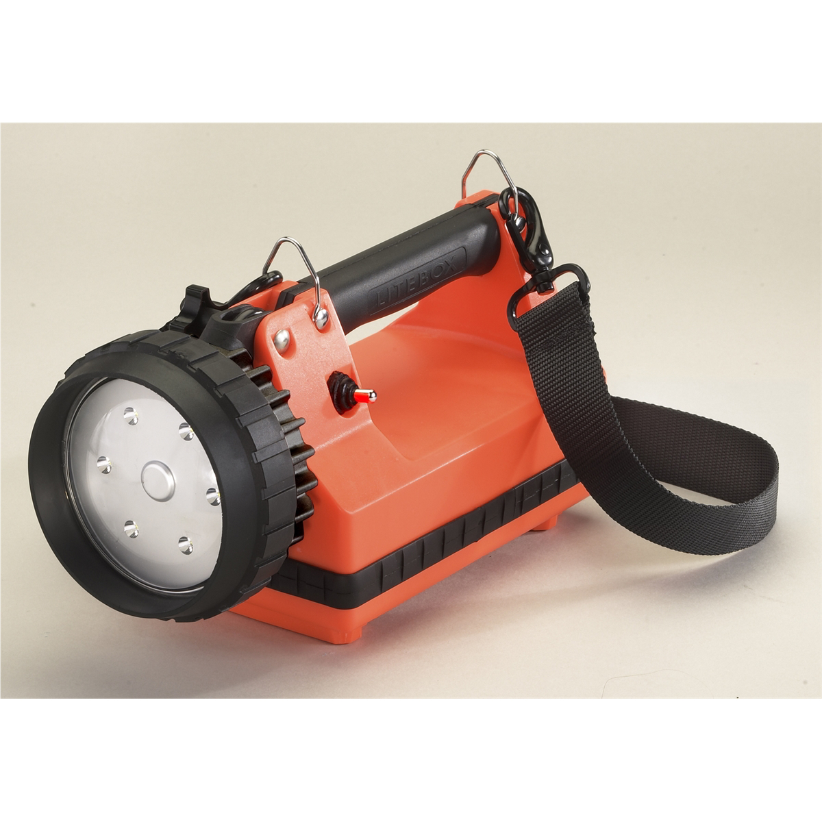 Streamlight E-Flood FireBox Rechargeable LED Flood Lantern, Standard System - Orange - B2B Diesel & Gas Service