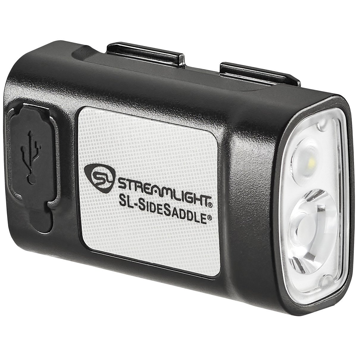 Streamlight SL-SideSaddle USB Hard Hat and Helmet Light - Includes Hard Hat and Helmet mount kit (baseplate, slot strap, universal Y-strap), USB-C cord and hat light mount - Black - B2B Diesel & Gas Service