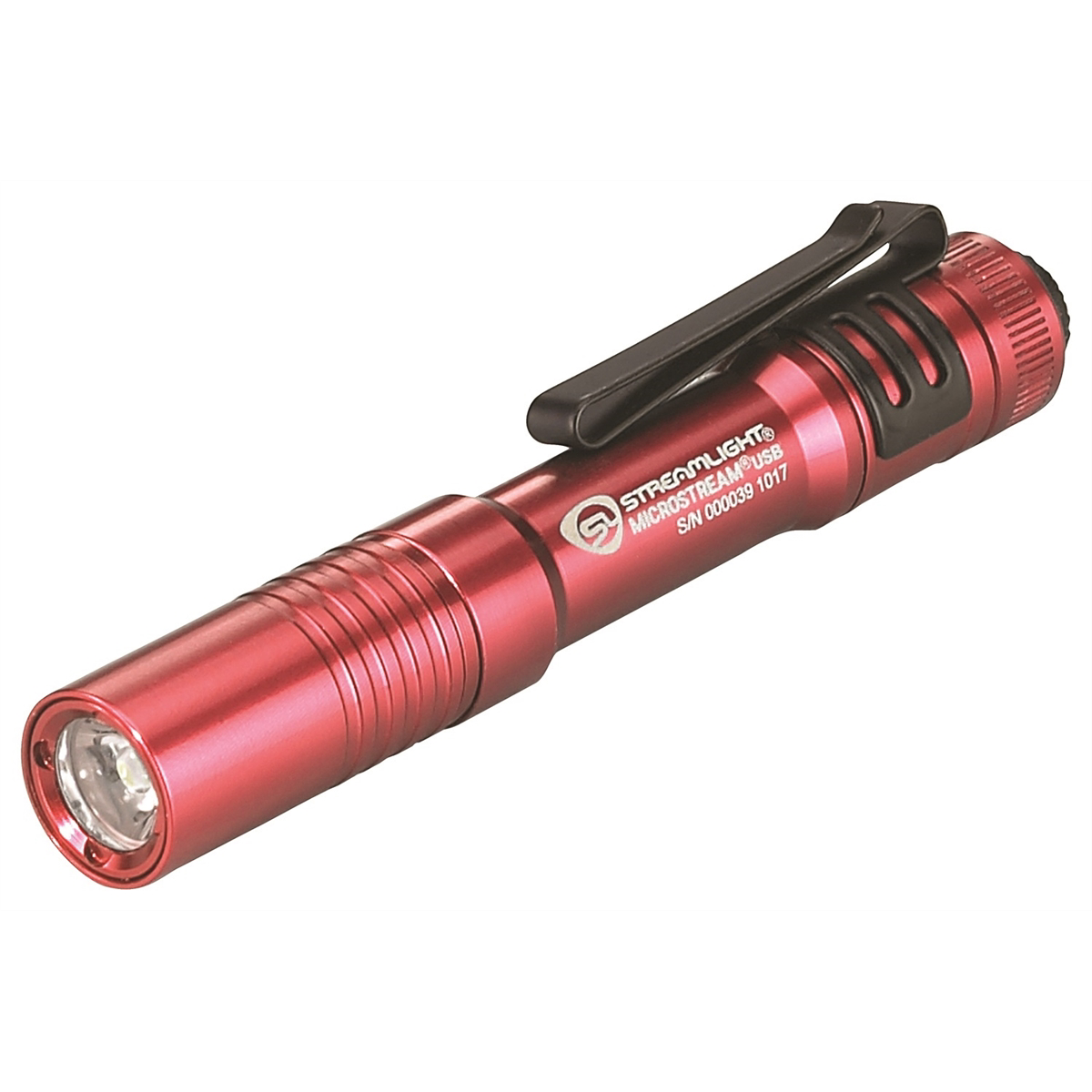 Streamlight 250 Lumen MicroStream USB Penlight - Includes Micro-USB cord and lanyard - Clam - Red - B2B Diesel & Gas Service