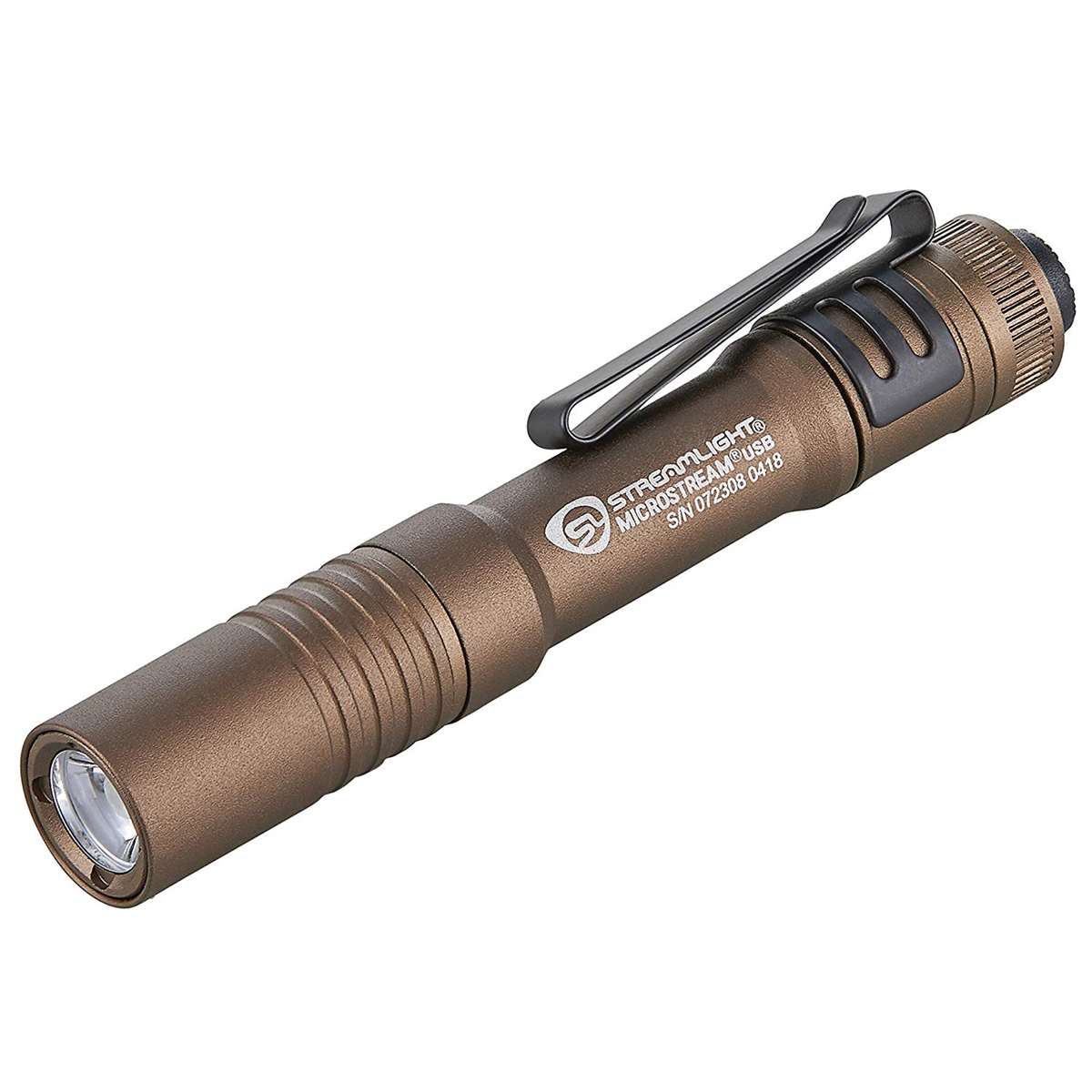 Streamlight 250 Lumen MicroStream USB Penlight - Includes Micro-USB cord and lanyard - Clam - Coyote - B2B Diesel & Gas Service