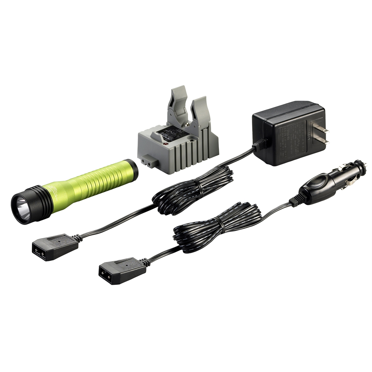 Streamlight Strion LED HL Rechargeable Flashlight 120V/100V AC/12V DC &hyphen; 1 Holder - Clam- Lime Green - B2B Diesel & Gas Service