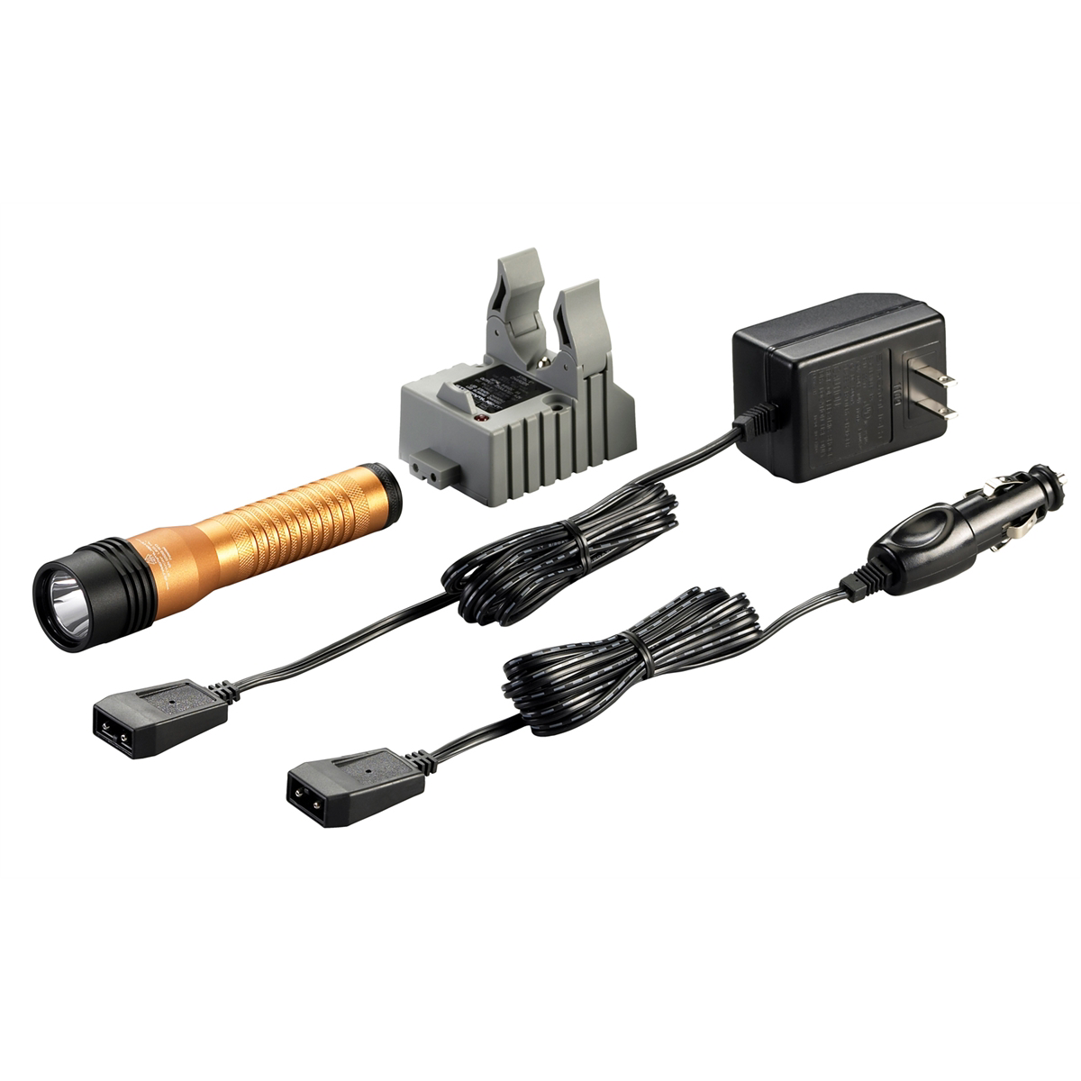 Streamlight Strion LED HL Rechargeable Flashlight 120V/100V AC/12V DC &hyphen; 1 Holder - Clam- Color Orange - B2B Diesel & Gas Service