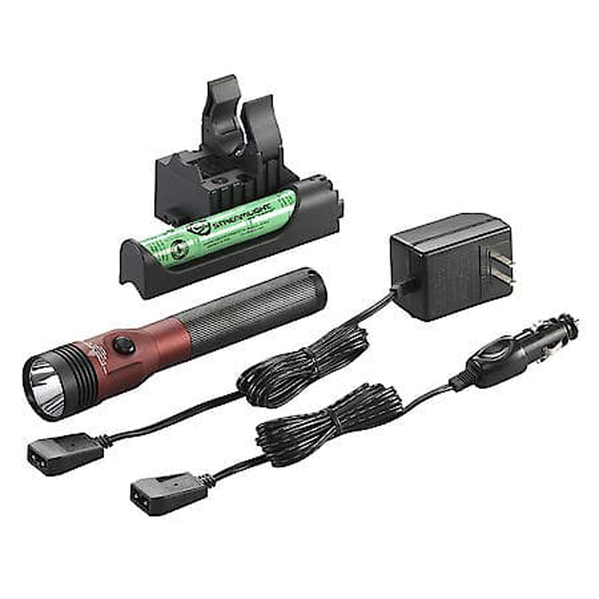 Streamlight Stinger LED HL 800 Lumen Rechargeable Flashlight - 120V AC/12V DC PiggyBack Smart Charge - Red - B2B Diesel & Gas Service