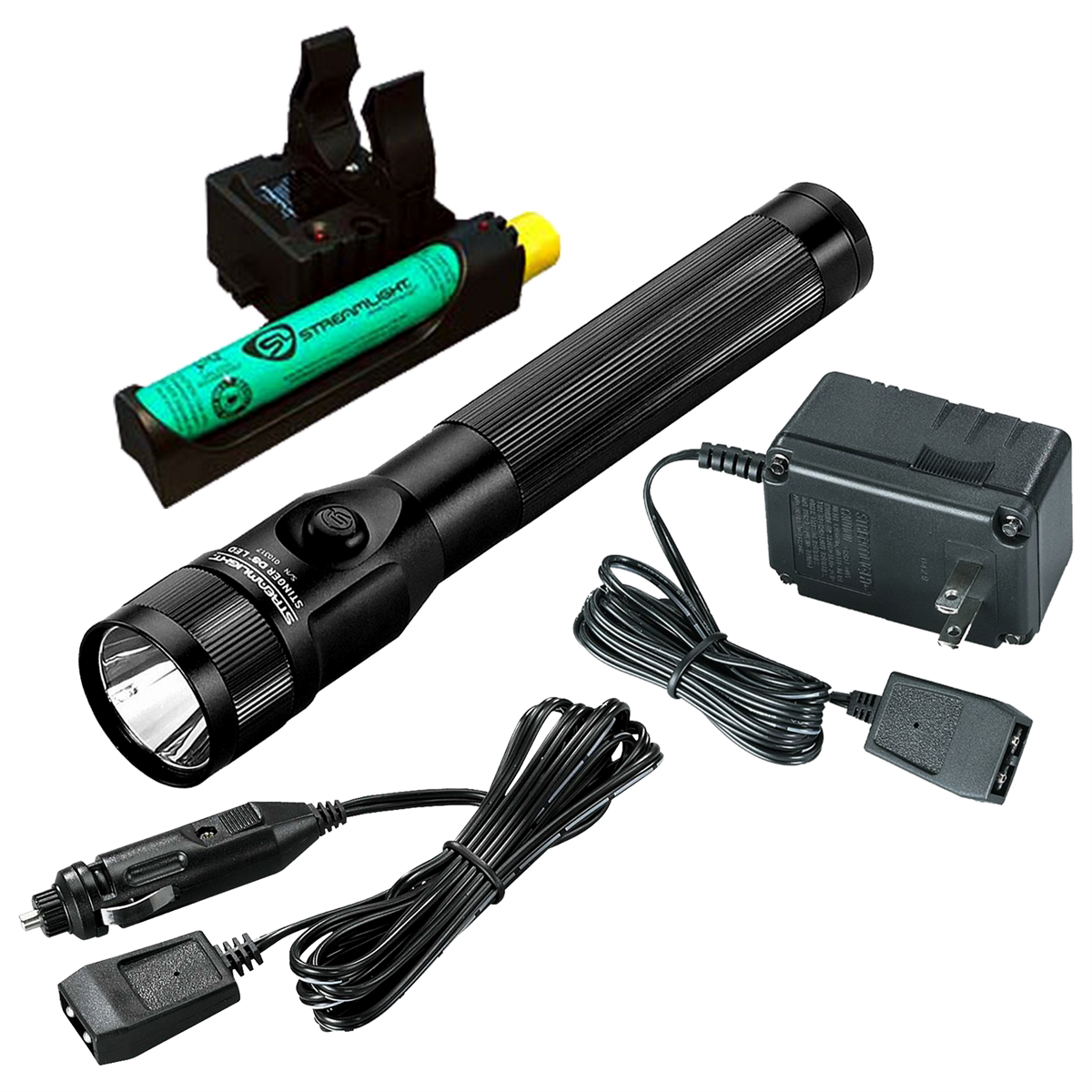 Streamlight 425 Lumen Stinger DS LED Flashlight - 120V/100V AC/12V DC PiggyBack - B2B Diesel & Gas Service