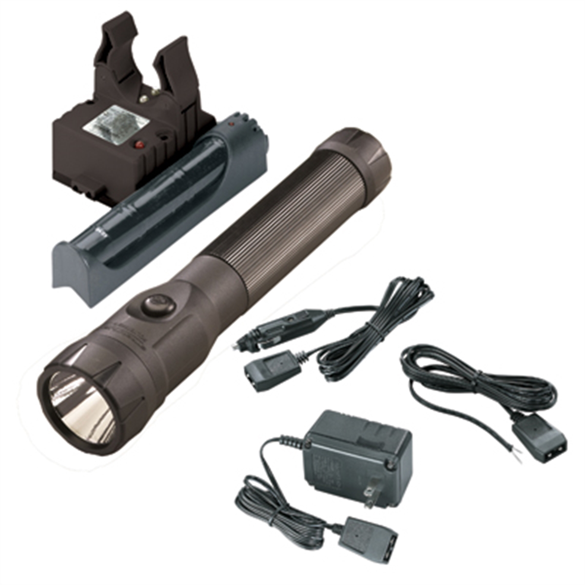Streamlight 485 Lumen PolyStinger LED Flashlight - 120V/100V AC/12V DC PiggyBack - Black - B2B Diesel & Gas Service