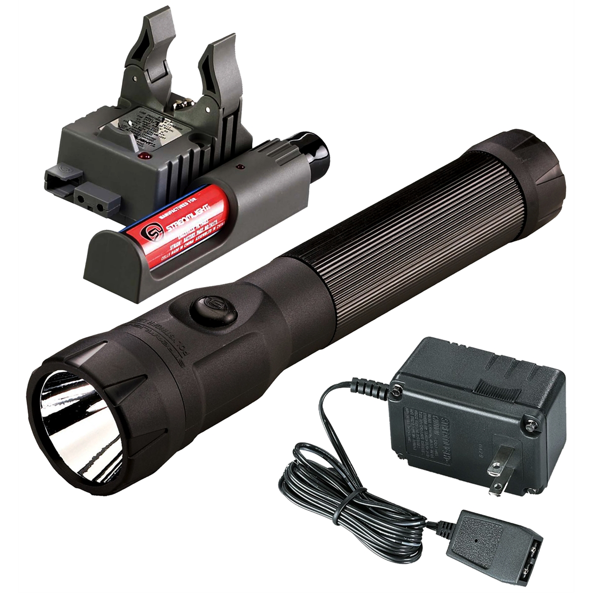 Streamlight 485 Lumen PolyStinger LED Flashlight - 120V/100V AC/12V DC - Smart Charge - Black - B2B Diesel & Gas Service