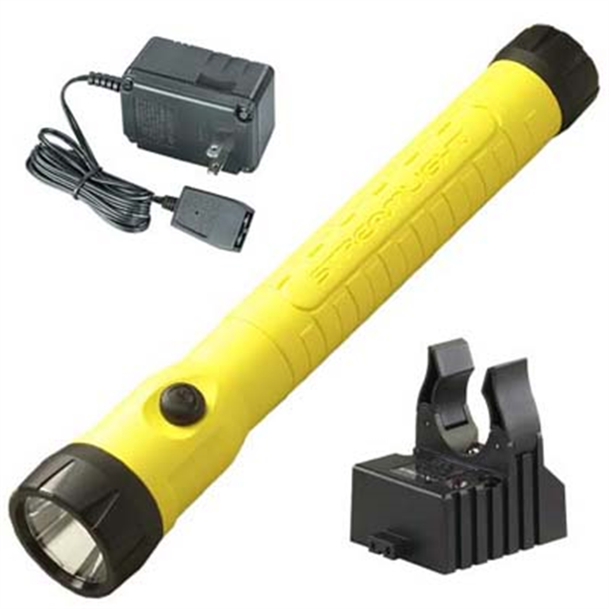 Streamlight 260 Lumen PolyStinger LED HAZ-LO Flashlight - 120V/100V AC/12V DC - Smart Charge - Yellow - B2B Diesel & Gas Service