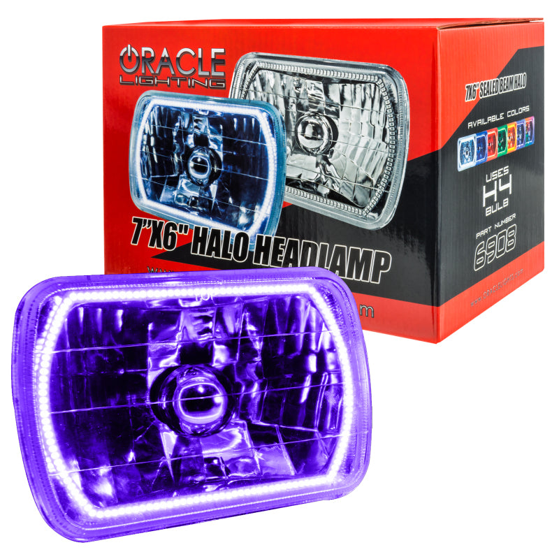 Oracle Pre-Installed Lights 7x6 IN. Sealed Beam - UV/Purple Halo - B2B Diesel & Gas Service
