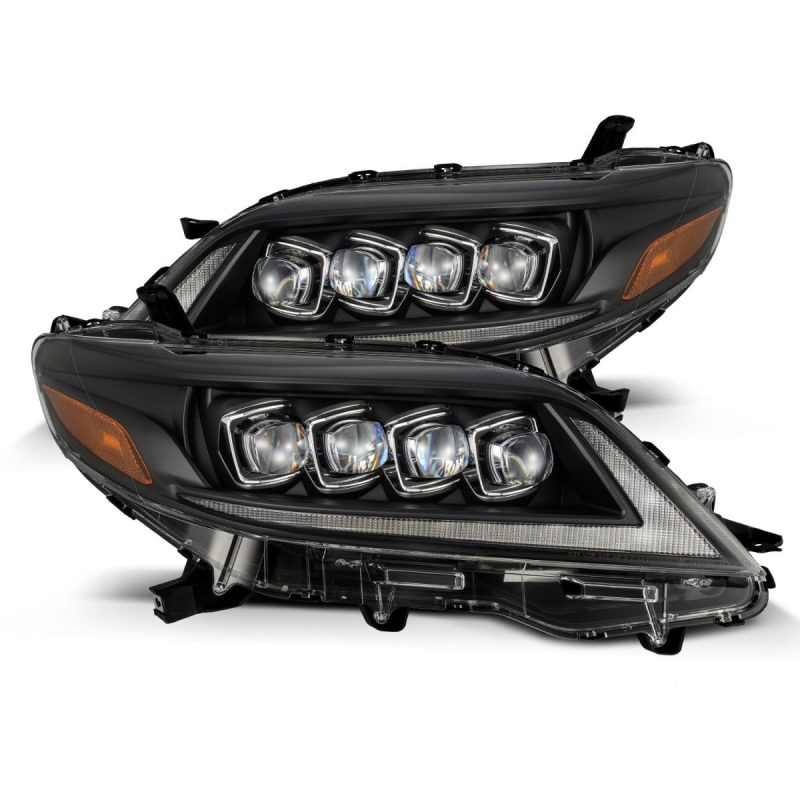 AlphaRex 2011+ Toyota Sienna NOVA LED Proj Headlights Plank Style Black w/Activ Light/Seq Signal/DRL - B2B Diesel & Gas Service