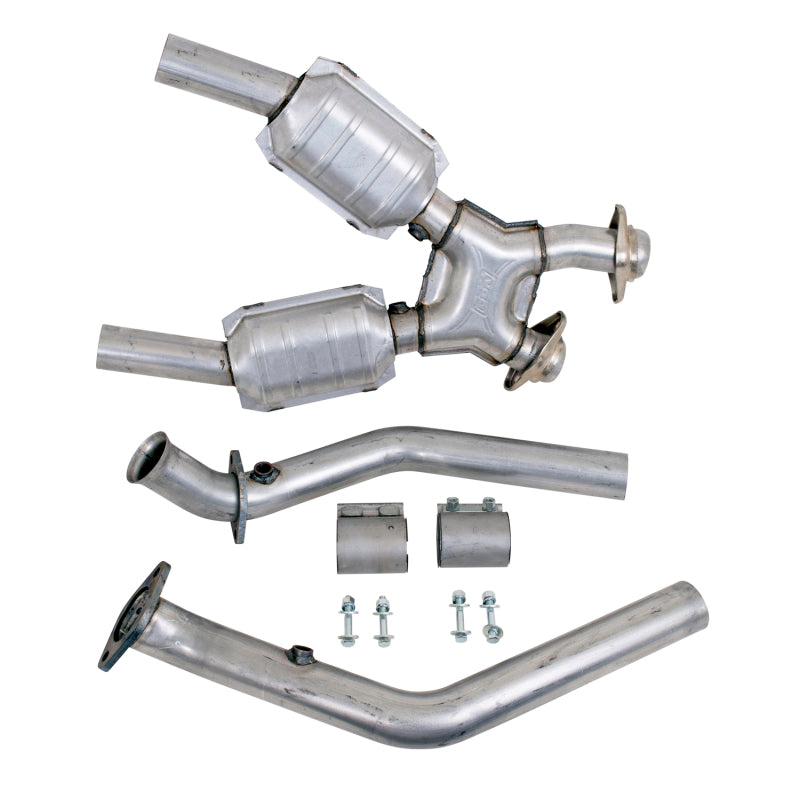 BBK 99-04 Mustang 4.6 GT / Cobra High Flow X Pipe With Catalytic Converters - 2-1/2 - B2B Diesel & Gas Service