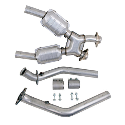 BBK 99-04 Mustang 4.6 GT / Cobra High Flow X Pipe With Catalytic Converters - 2-1/2 - B2B Diesel & Gas Service