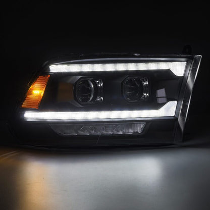 AlphaRex 09-18 Ram 1500/2500 PRO-Series Proj Headlights Black w/Sequential Signal and Top/Middle DRL - B2B Diesel & Gas Service