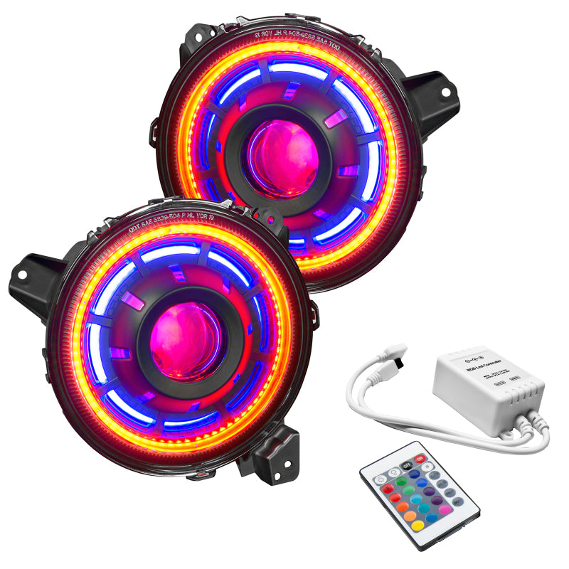 Oracle Oculus Bi-LED Projector Headlights for Jeep JL/Gladiator JT - w/ Simple Controller - B2B Diesel & Gas Service