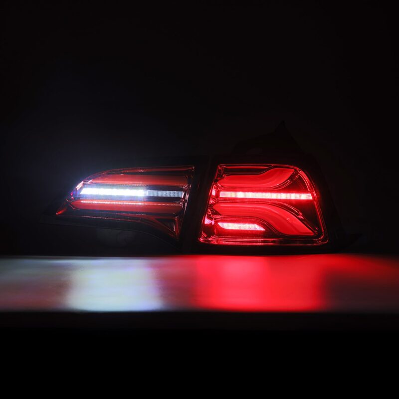 AlphaRex 17-22 Tesla Model 3 PRO-Series LED Tail Lights Red Smoke w/Seq Sig - B2B Diesel & Gas Service