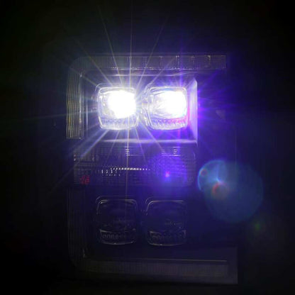 AlphaRex 11-16 Ford F-350 SD NOVA LED Proj Headlights Plank Style Alpha Blk w/Activ Light/Seq Signal - B2B Diesel & Gas Service