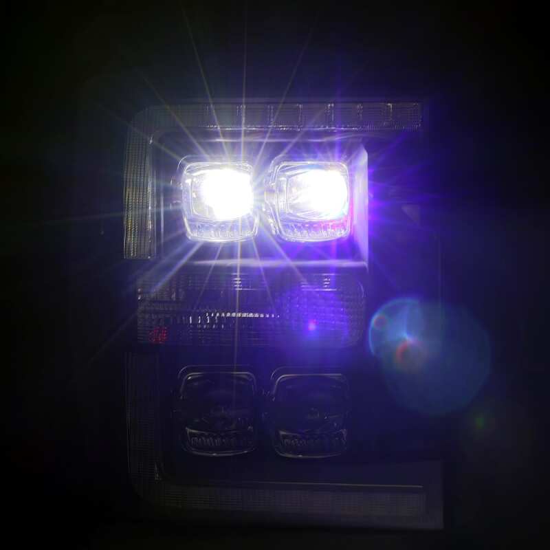 AlphaRex 11-16 Ford F-350 SD NOVA LED Proj Headlights Plank Style Chrm w/Activ Light/Seq Signal - B2B Diesel & Gas Service