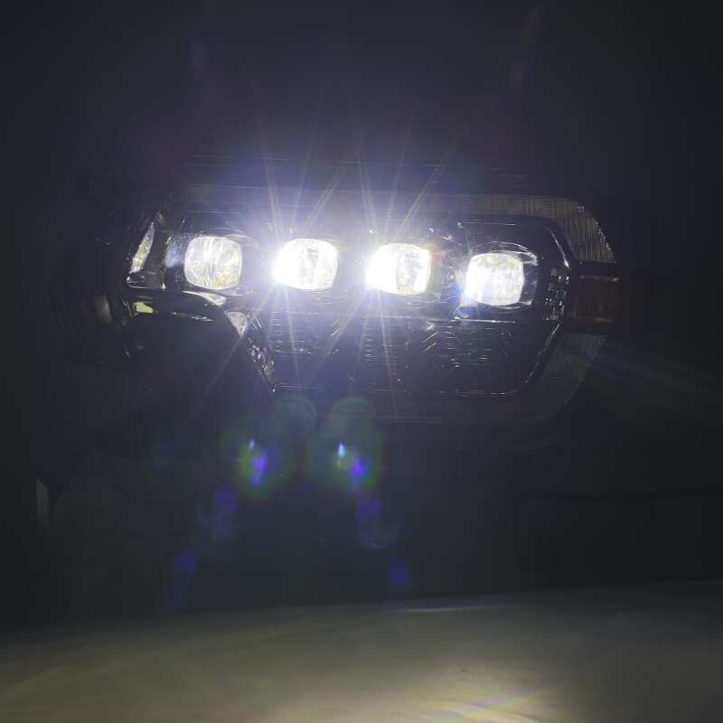 AlphaRex 12-15 Toyota Tacoma NOVA LED Proj Headlights Plank Alpha Blk w/Activ Light/Seq Signal/DRL - B2B Diesel & Gas Service