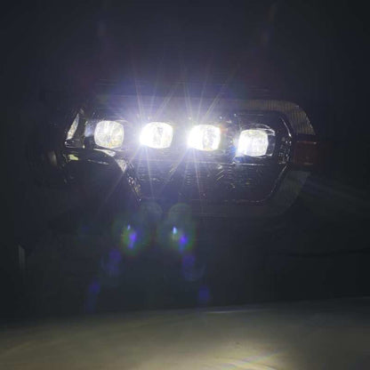 AlphaRex 12-15 Toyota Tacoma NOVA LED Proj Headlights Plank Alpha Blk w/Activ Light/Seq Signal/DRL - B2B Diesel & Gas Service