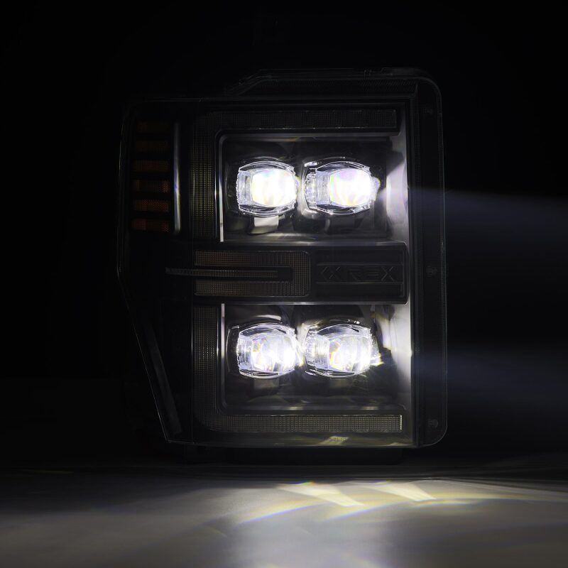 AlphaRex 08-10 Ford F250-550 NOVA-Series LED Projector Headlights Black w/Activ Light/Seq Signal - B2B Diesel & Gas Service