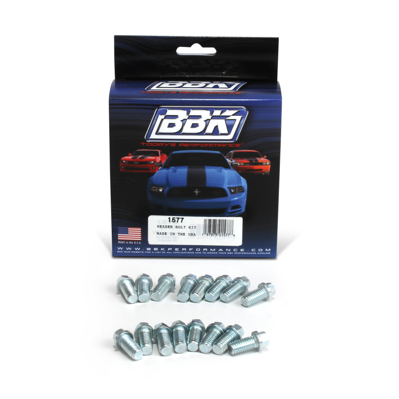 BBK Ford SBF 302 351W Exhaust Header Bolt Kit - 3/8-16 0.75in (16) - B2B Diesel & Gas Service