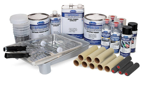 Basic OptiFlow Epoxy and Urethane Primer Kit - Automotive Roll-On Paint - Gray 