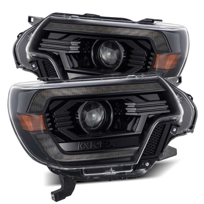 AlphaRex 12-15 Toyota Tacoma PRO-Series Projector Headlights Plank Style Alpha Black w/DRL - B2B Diesel & Gas Service