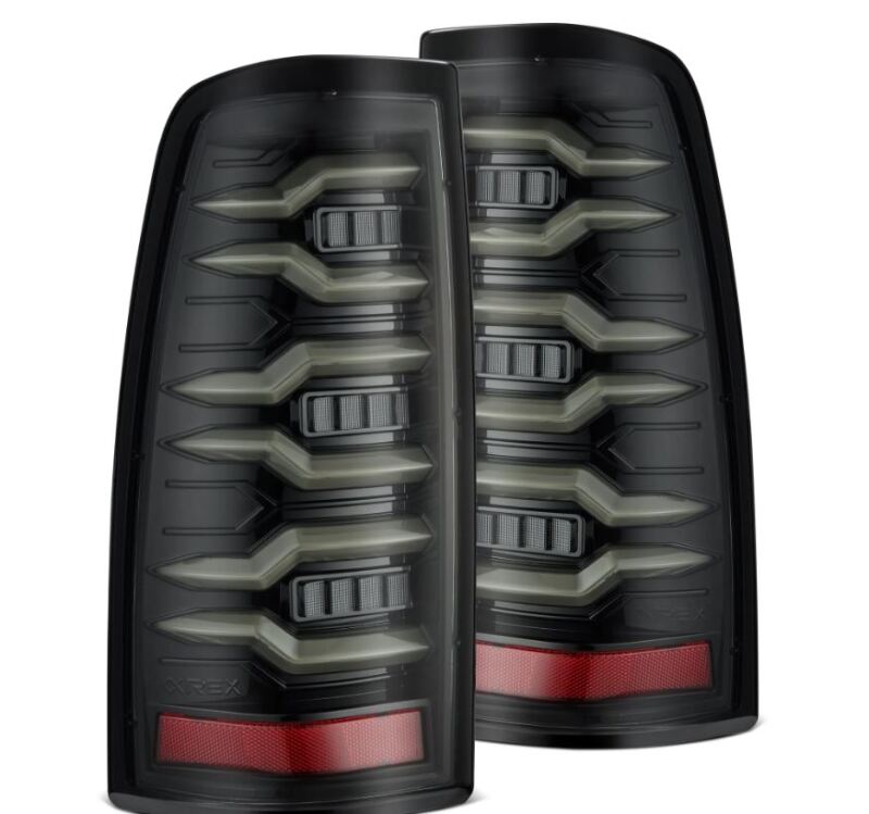 AlphaRex 99-06 Chevrolet Silverado Sierra LUXX-Series LED Tail Lights Alpha-Black - B2B Diesel & Gas Service