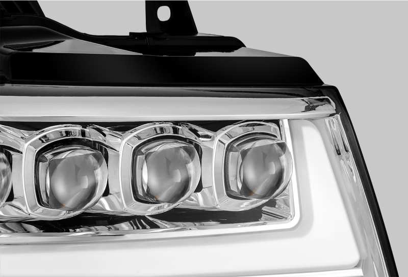 AlphaRex 07-13 Chevy Avalanche NOVA LED Proj Headlights Plank Style Design Chrome w/Activ Light/DRL - B2B Diesel & Gas Service