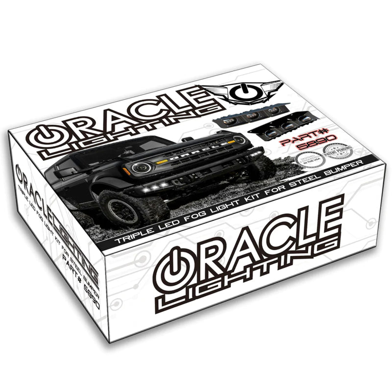 Oracle High 21-22 Ford Bronco Triple LED Fog Light kit for Steel Bumper - B2B Diesel & Gas Service