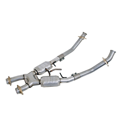 BBK 86-93 Mustang 5.0 High Flow X Pipe With Catalytic Converters - 2-1/2 - B2B Diesel & Gas Service