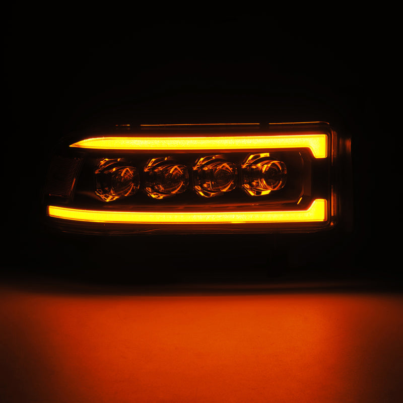 AlphaRex 94-01 RAM 1500 NOVA LED Proj Headlights Blk w/Activ Light/Seq Signal/SB DRL - B2B Diesel & Gas Service