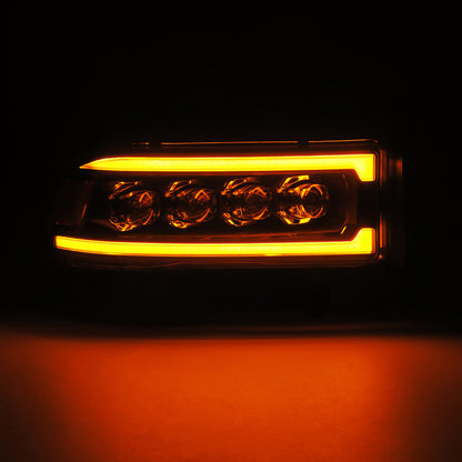 AlphaRex 94-01 RAM 1500 NOVA LED Proj Headlights Blk w/Activ Light/Seq Signal/SB DRL - B2B Diesel & Gas Service