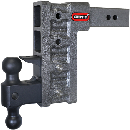 MEGA-DUTY 2.5" Shank 9" Drop 3K TW 21K Hitch with Dual-Ball & Pintle Lock GH-624 - B2B Diesel and Gas Service