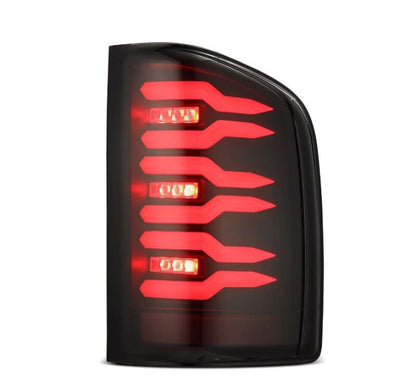 AlphaRex 07-14 Chevrolet Silverado 1500/2500HD/3500HD Luxx-Series LED Tail Lights Blk w/Smoked Lens - B2B Diesel & Gas Service